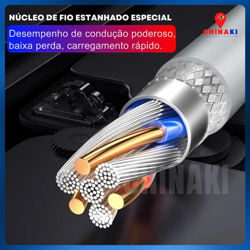 Pacote com 4 - Cabo Carregador USB IPHONE Turbo Celular Rápida Essager 20W 5A Aplicável A Lightning V8 ☑️