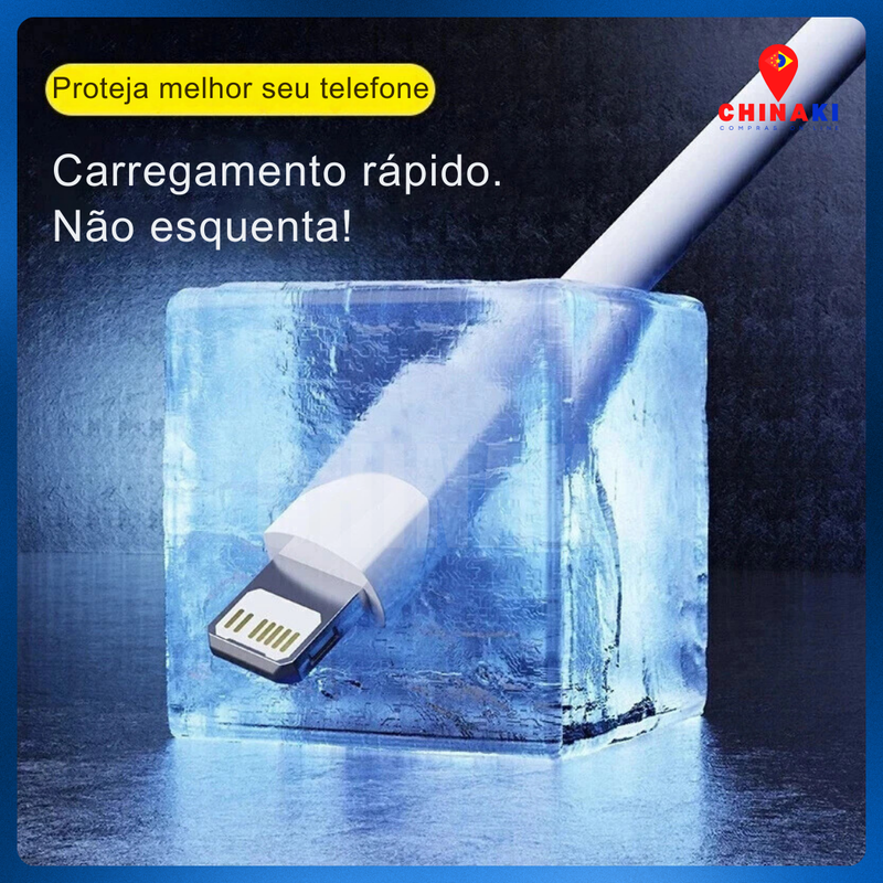 Pacote com 4 - Cabo Carregador USB IPHONE Turbo Celular Rápida Essager 20W 5A Aplicável A Lightning V8 ☑️