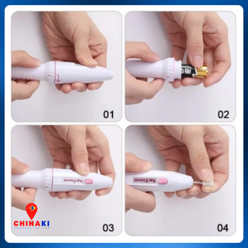 Lixadeira Elétrica de Unhas Profissional – Portátil e Prática ☑️