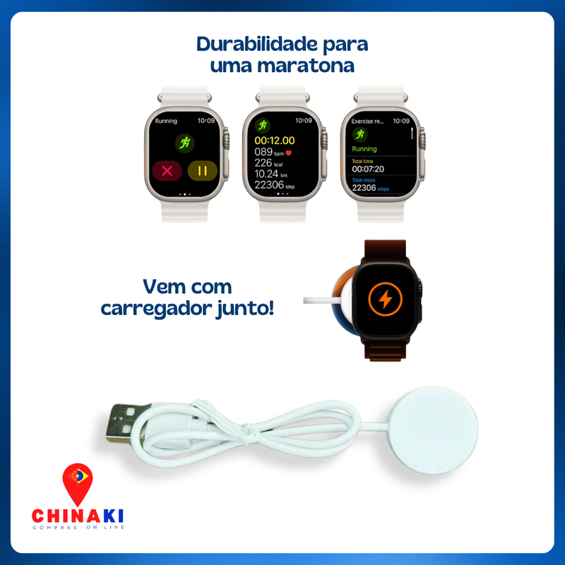 Relógio Smartwatch Ultra 9 Plus Pro Max 49mm Lançamento 2024 ☑️