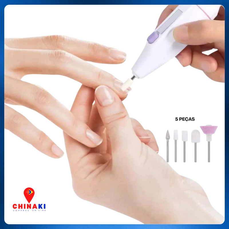 Lixadeira Elétrica de Unhas Profissional – Portátil e Prática ☑️
